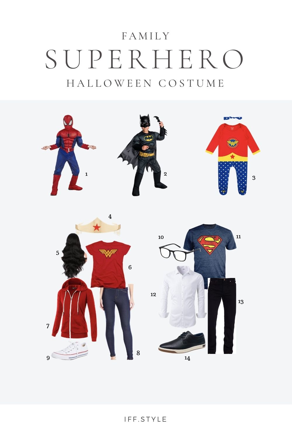 Pinterest Pin-Family Coordinated Superhero themed halloween costumes last minute easy