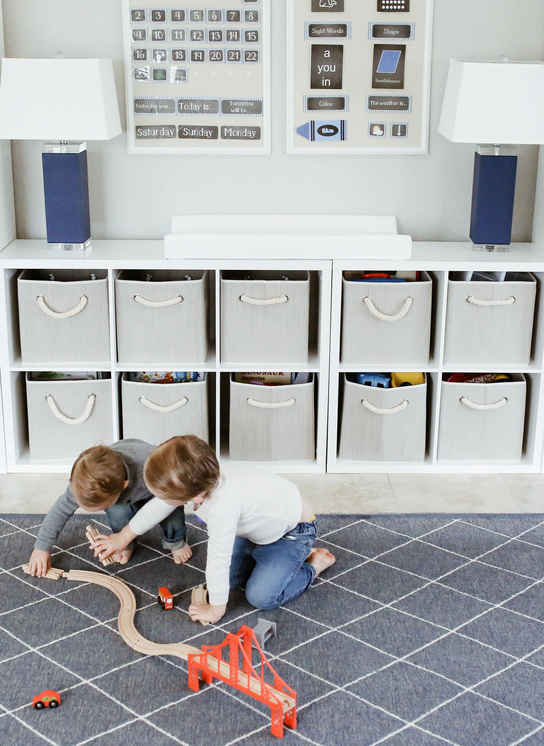 Playroom store cube storage