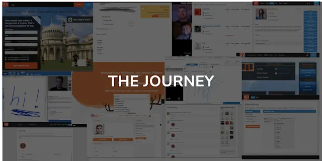 screenshots of the site from iSKILLu to 8Billionminds