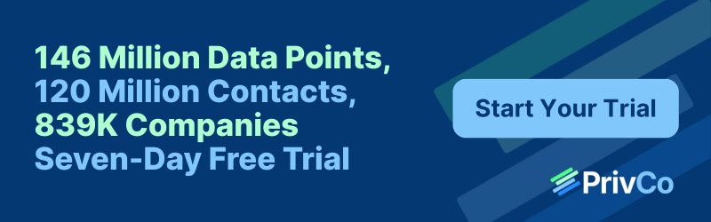 146 Million Data Points, 120 Million Contacts, 839K Companies Seven-Day Free Trial