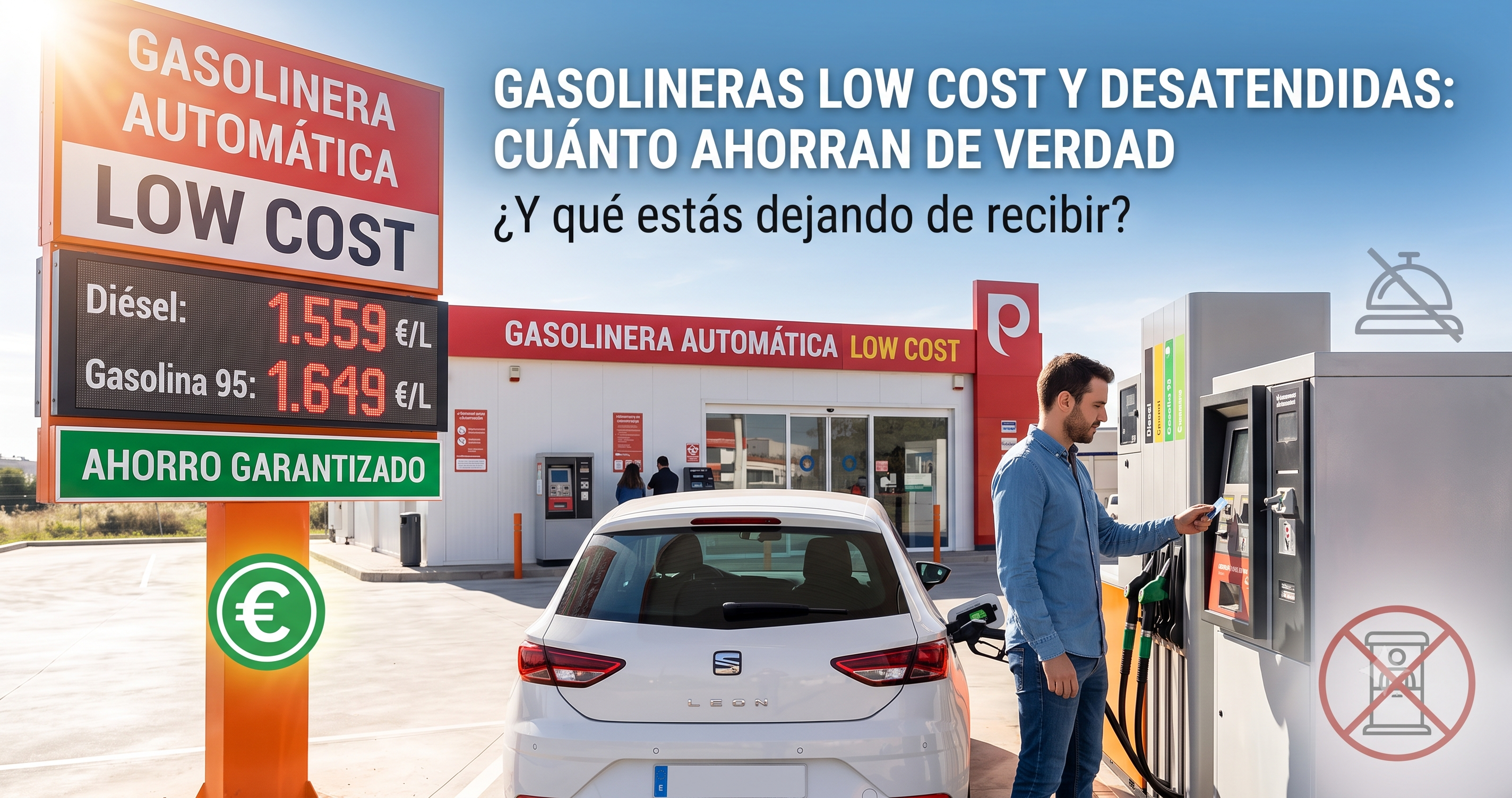 Gasolineras low cost y desatendidas: cuánto ahorran de verdad y qué estás dejando de recibir