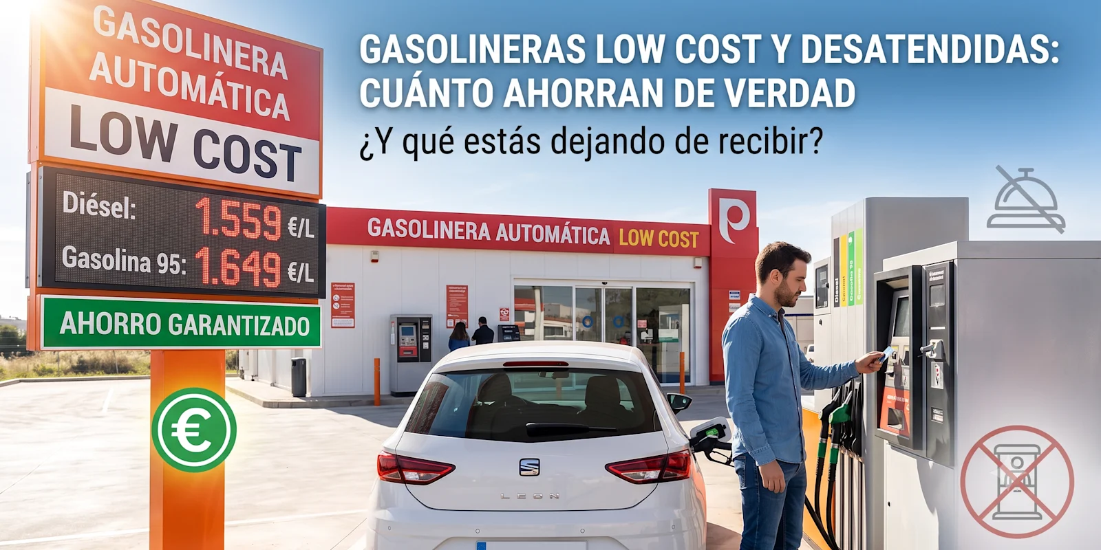 Gasolineras low cost y desatendidas: cuánto ahorran de verdad y qué estás dejando de recibir