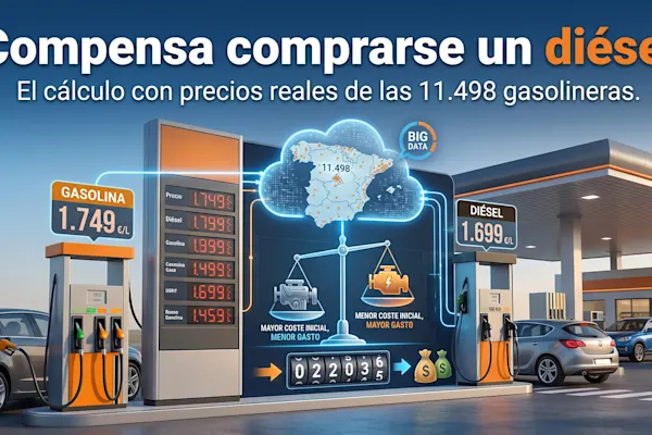 ¿Compensa comprarse un diésel? La cuenta con los precios reales de las 11.498 gasolineras