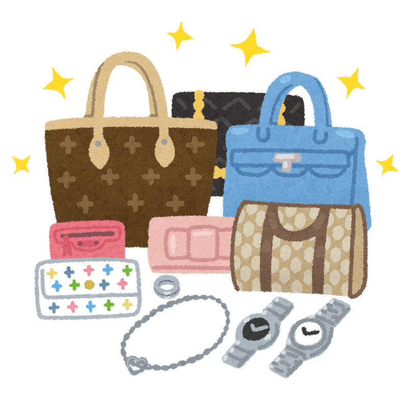 multiple branded accessories