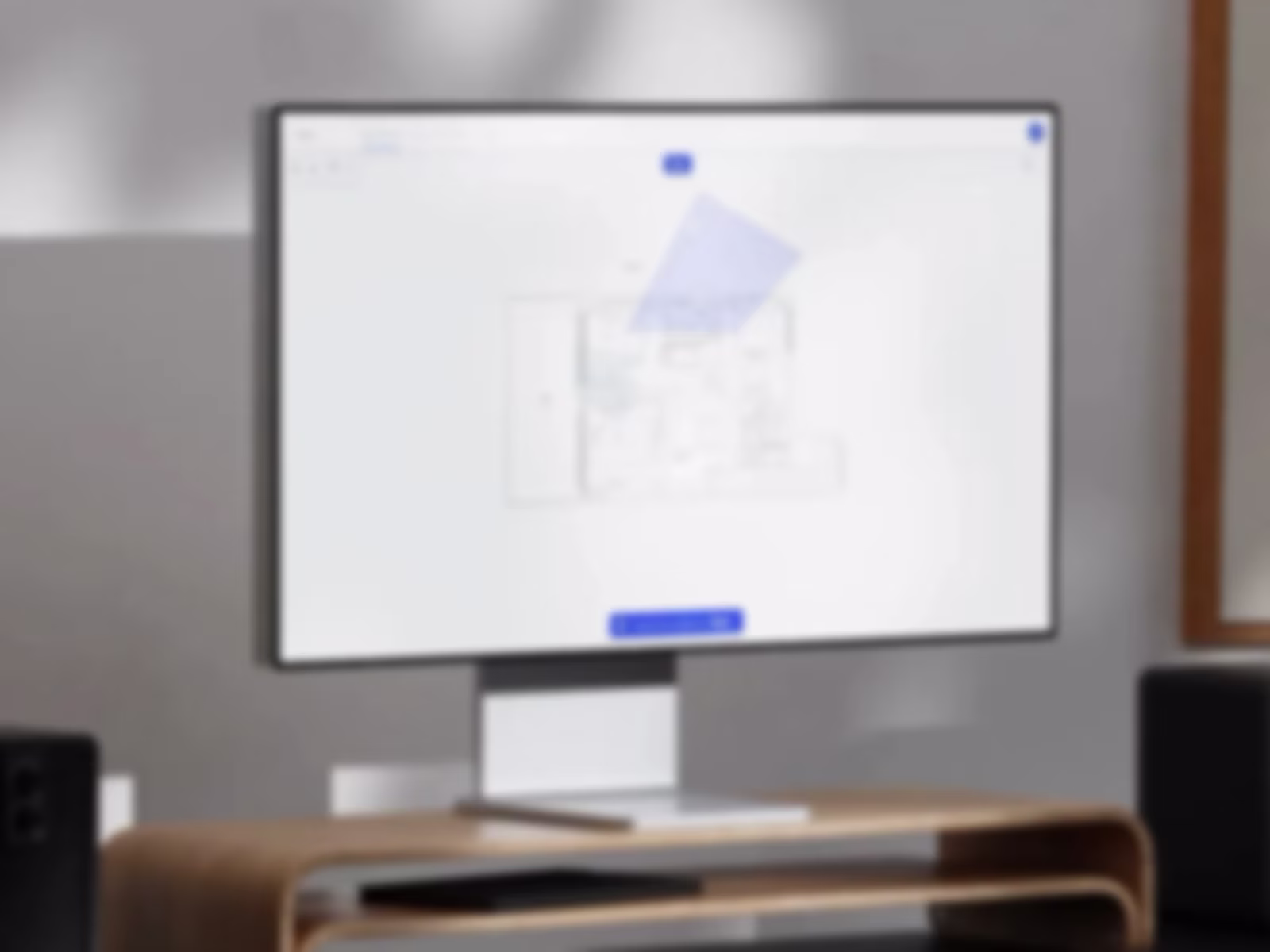 The Floorplan digital twin showing sensor coverage on a facility plan, on a desktop display.