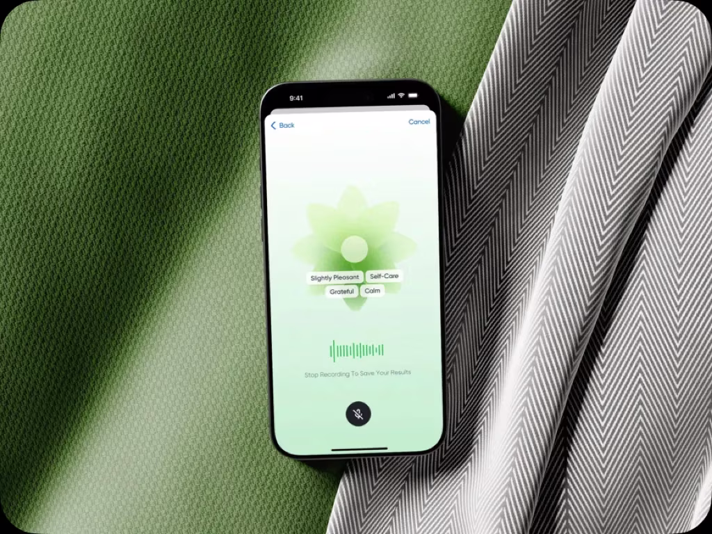 A Reliqio-built mental wellbeing app running on iPhone