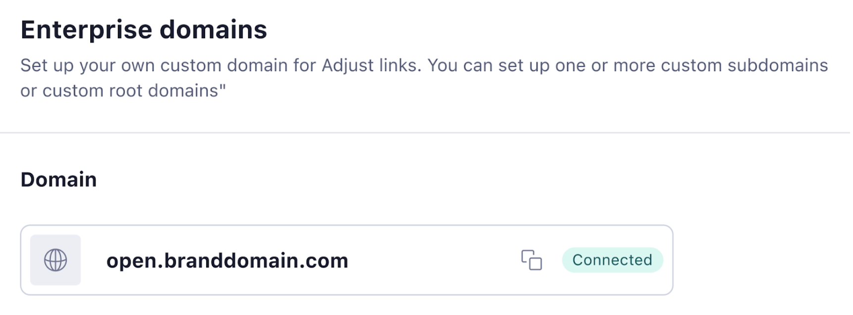 Enterprise domain connected