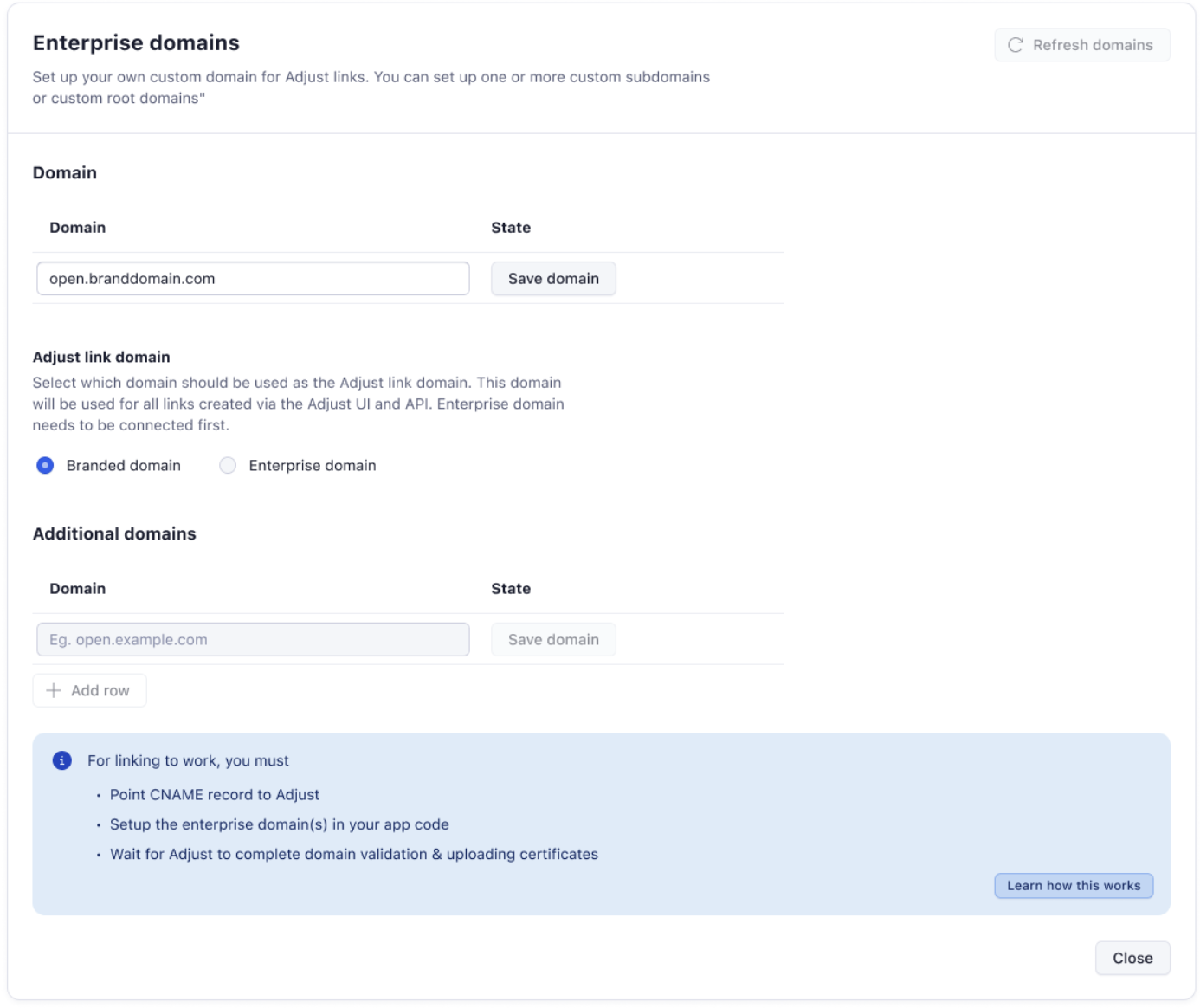 Enterprise domain enter