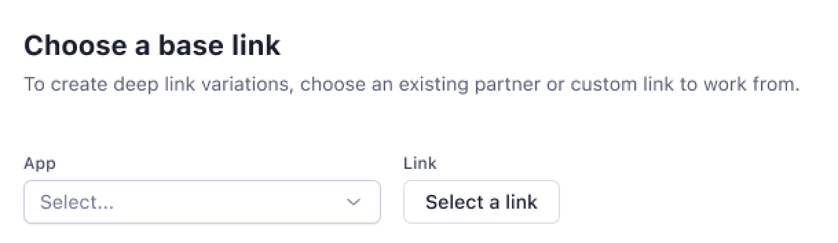 Choose a Base Link (Empty)