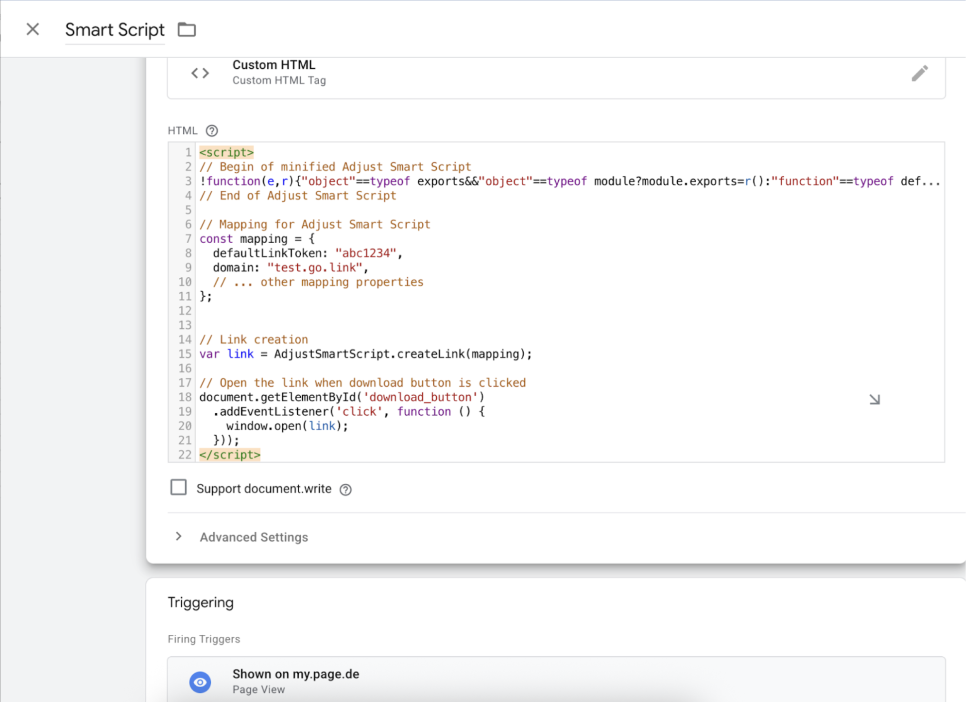 Smart script deploy GTM