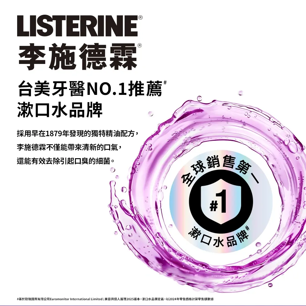 李施德霖全效護理除菌漱口水無酒精配方 | Listerine