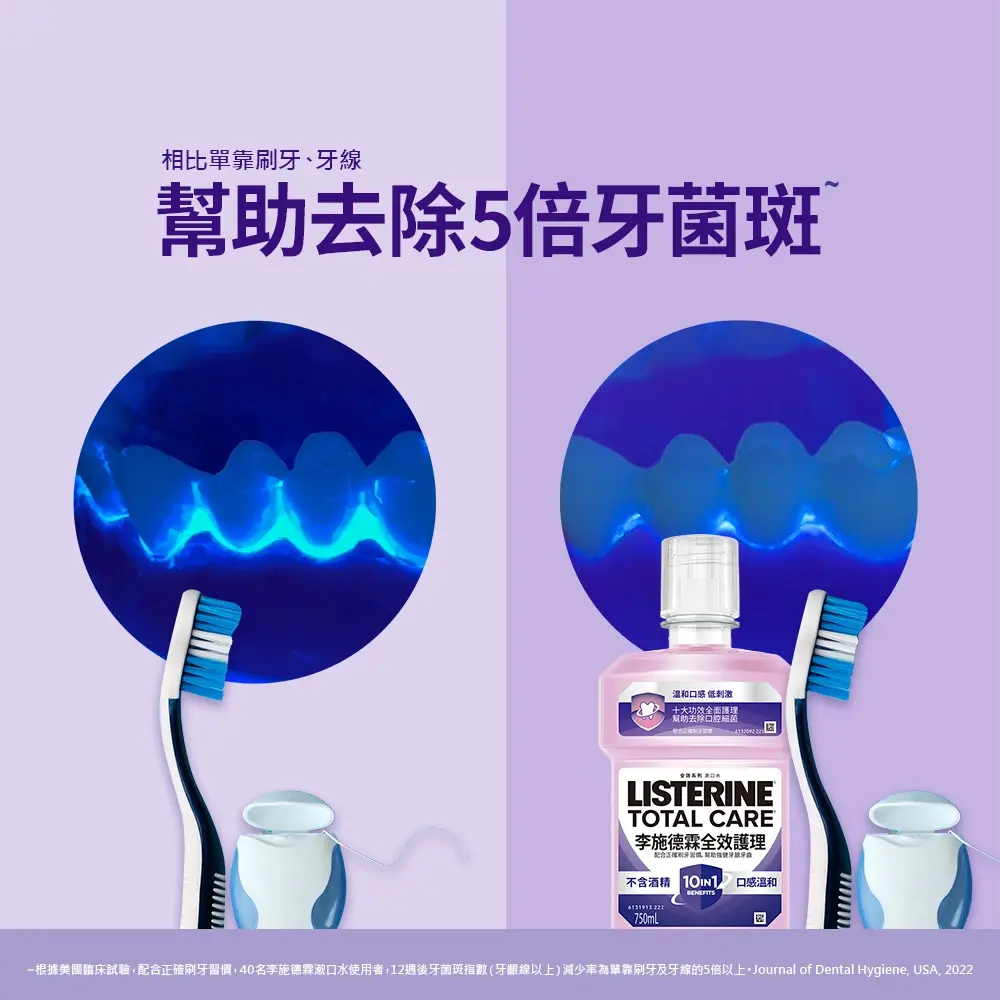 李施德霖全效護理除菌漱口水無酒精配方 | Listerine