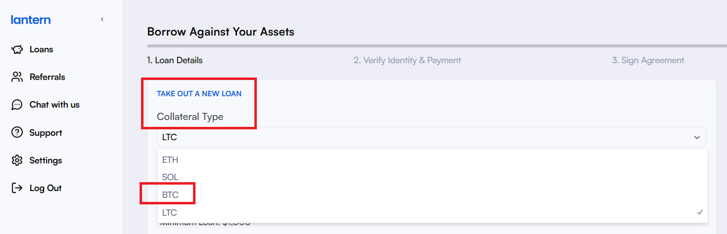 get a loan with bitcoin as collateral