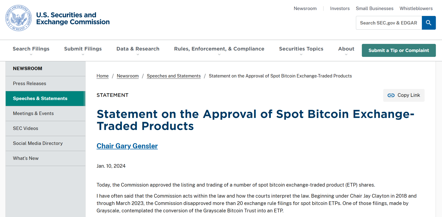 sec approves spot bitcoin exchange traded products