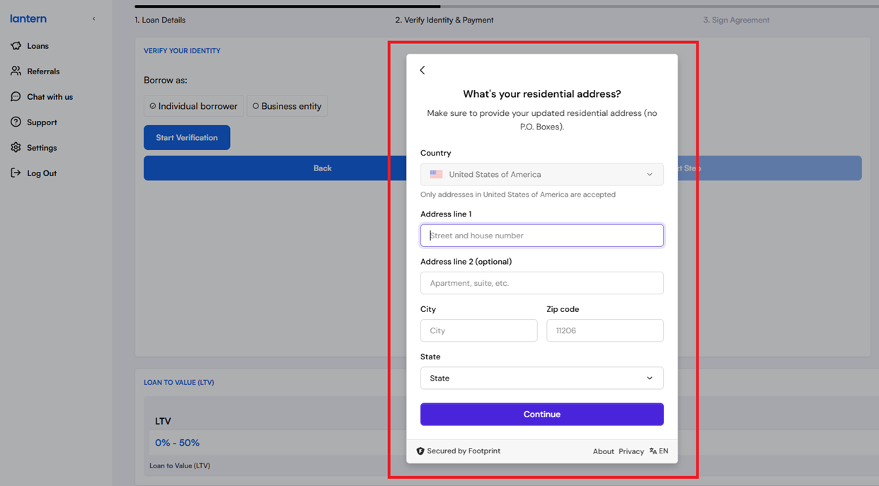 verify your identity for crypto loans