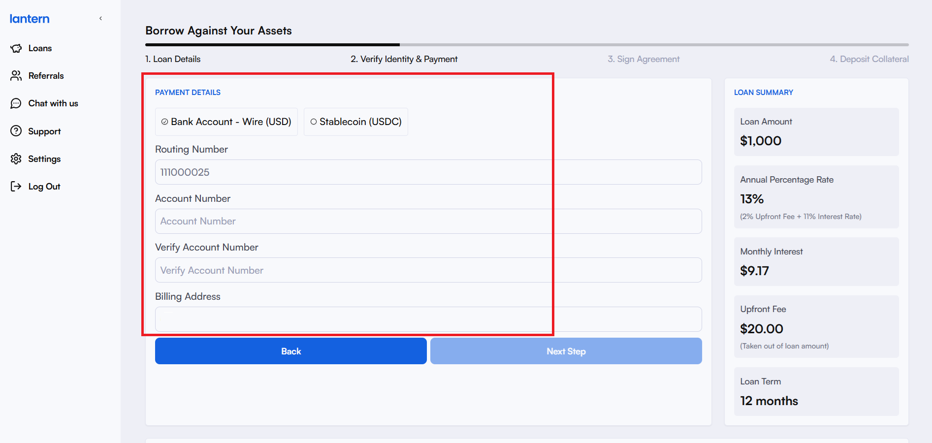 Solana-backed loans USA