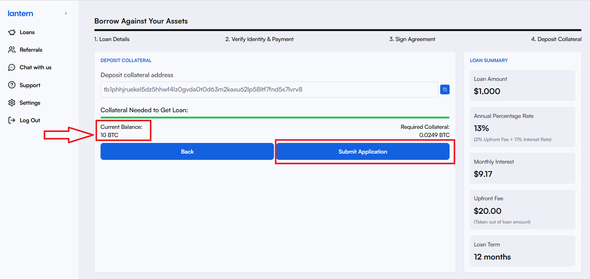 Solana-backed loans USA