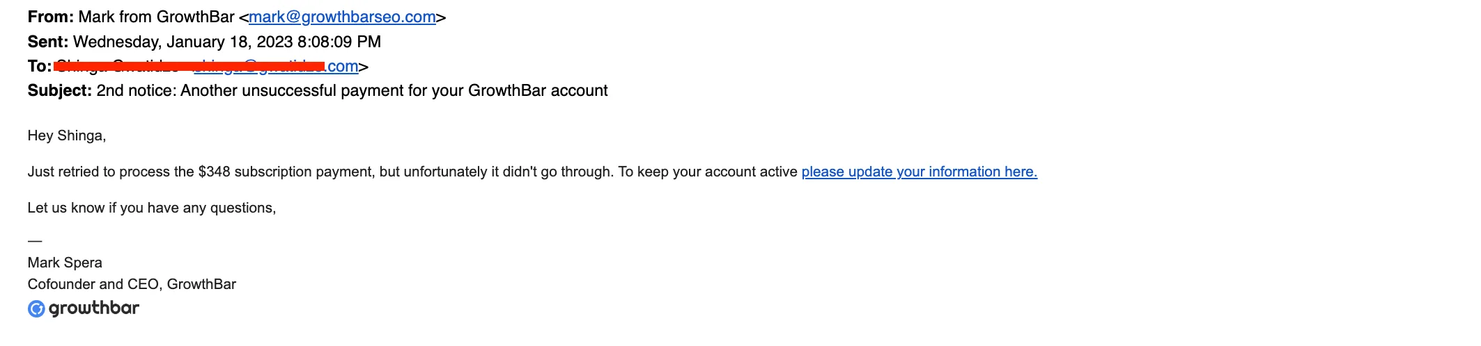 dunning email this is what a dunning email looks like
