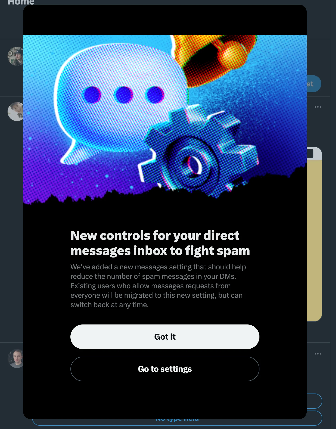 Twitter feature announcement
