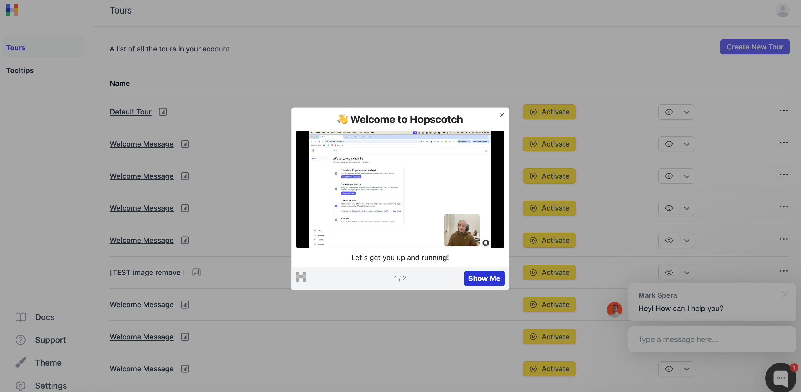 An example welcome video from Hopscotch 