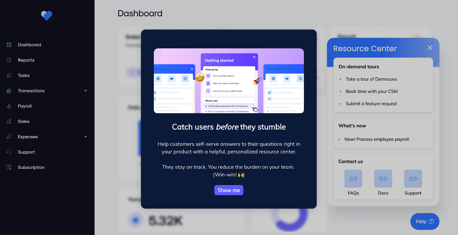 Appcues is a tool for creating in-app onboarding flows and user guidance.