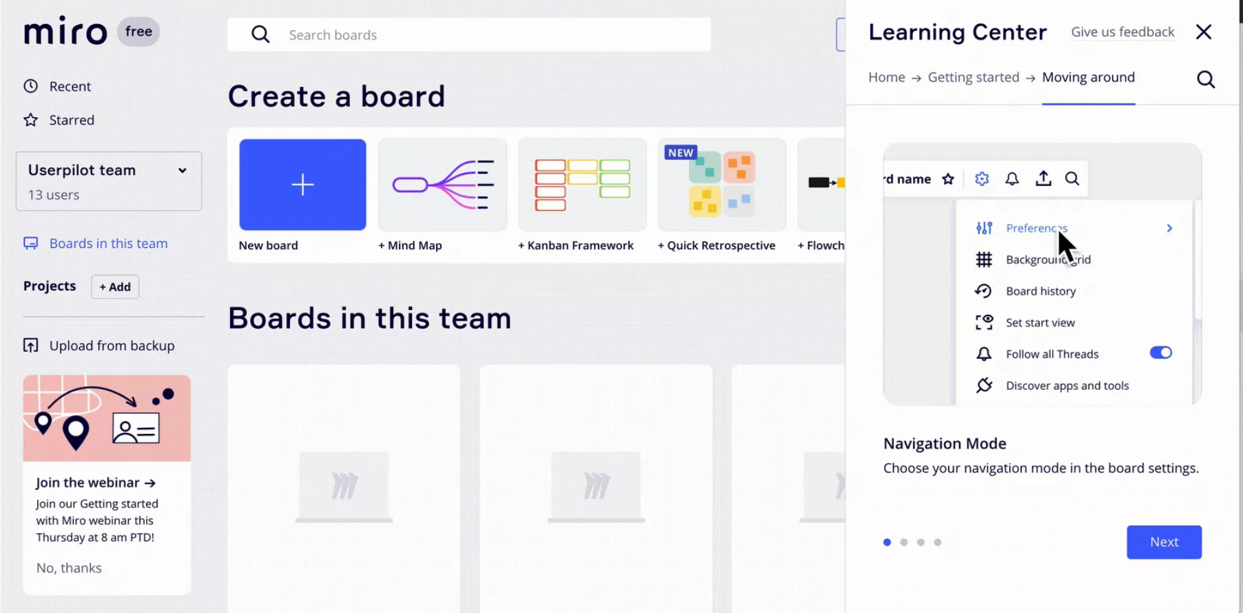 screenshot of miro video onboarding