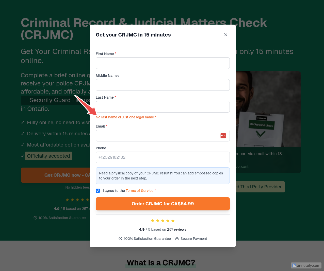 CRJMC.net Single Legal Name explaination