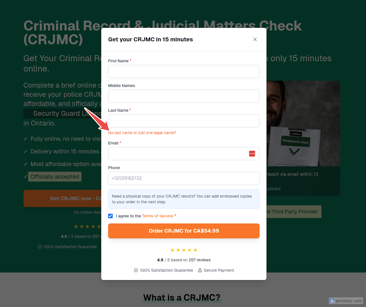 CRJMC.net Single Legal Name explaination