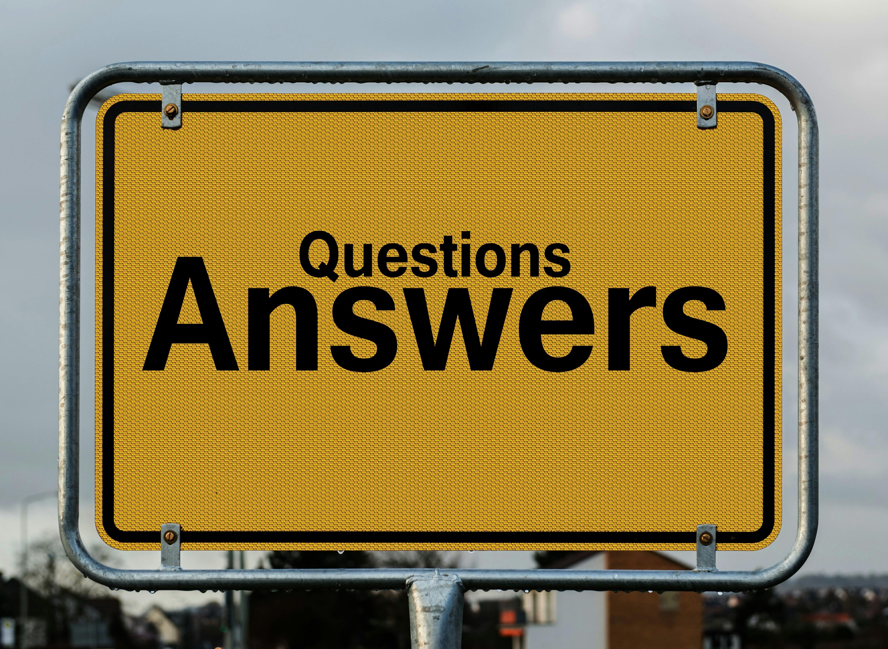 Questions and answers sign
