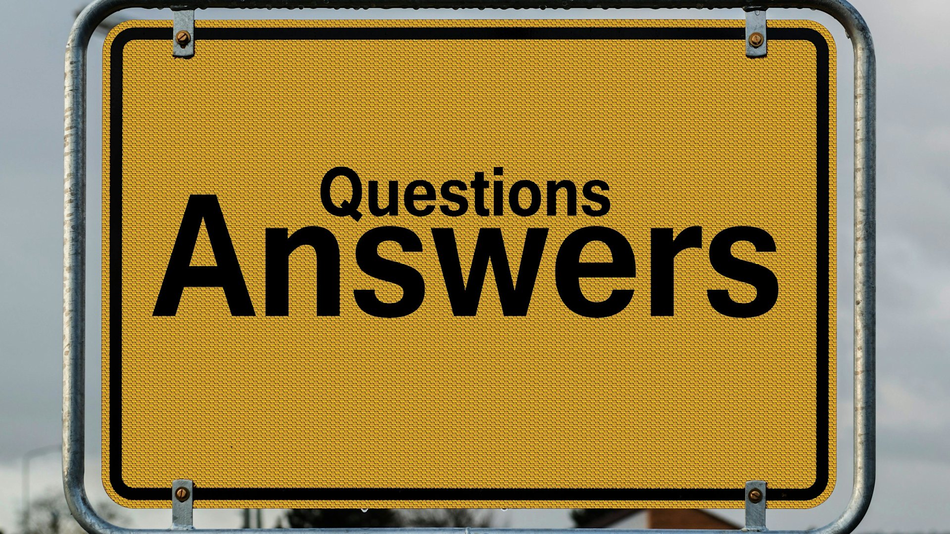 Questions and answers sign