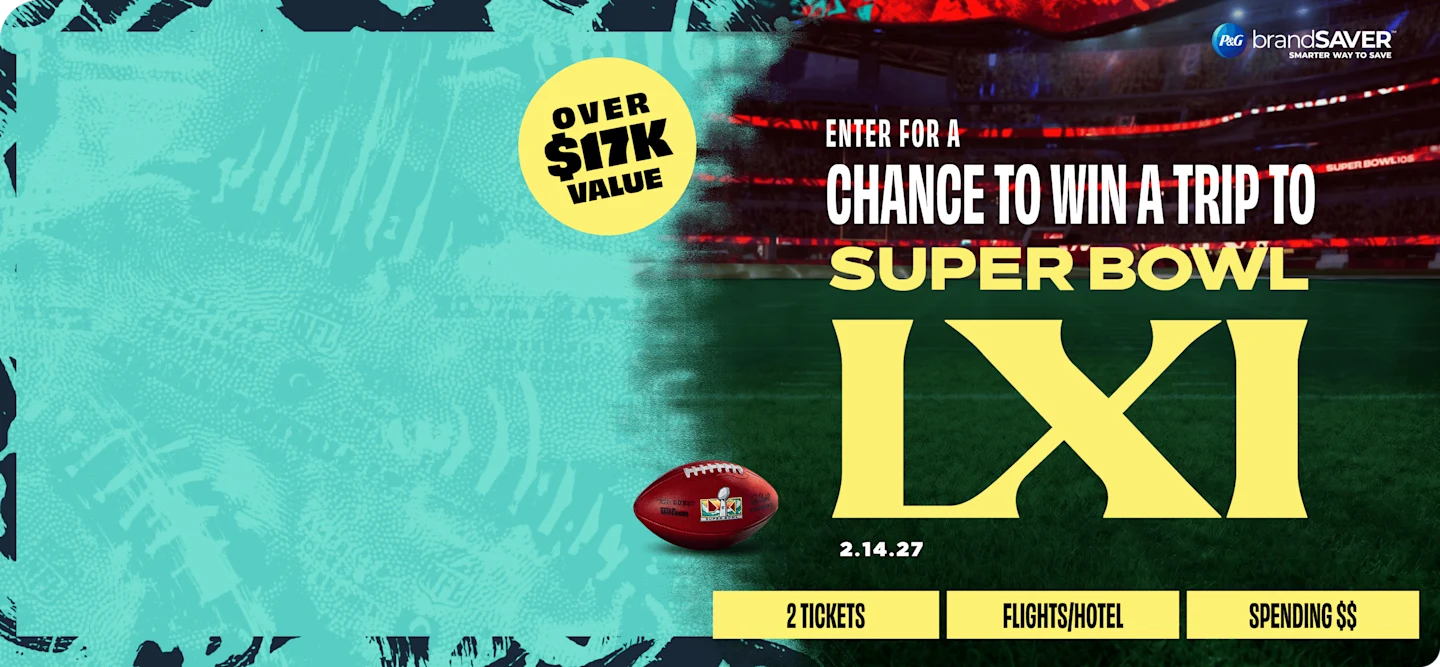 Enter for a chance to win a Trip to the Super Bowl LXI