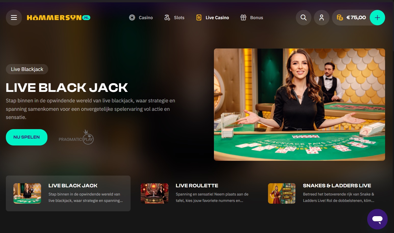 Live Casino Screenshot