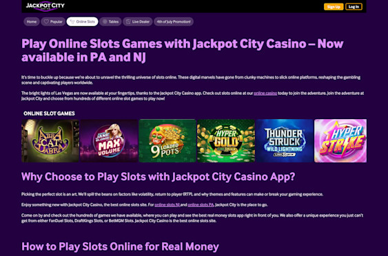 JackpotCity Casino Screenshot 2