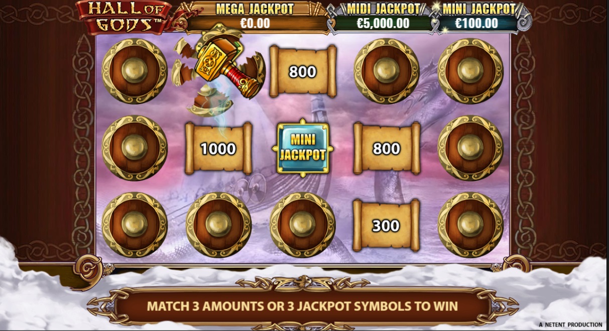 Jackpot feature Hall of Gods