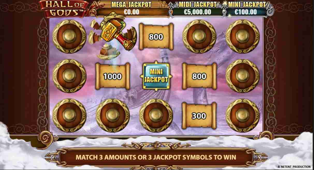 Jackpot feature Hall of Gods