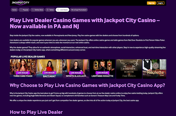 JackpotCity Casino Screenshot 3
