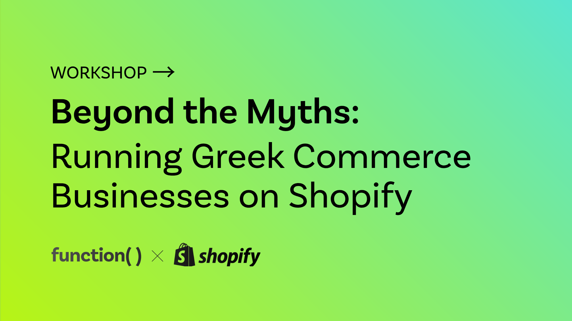 ECDM Expo 2026 - Workshop: function x Shopify