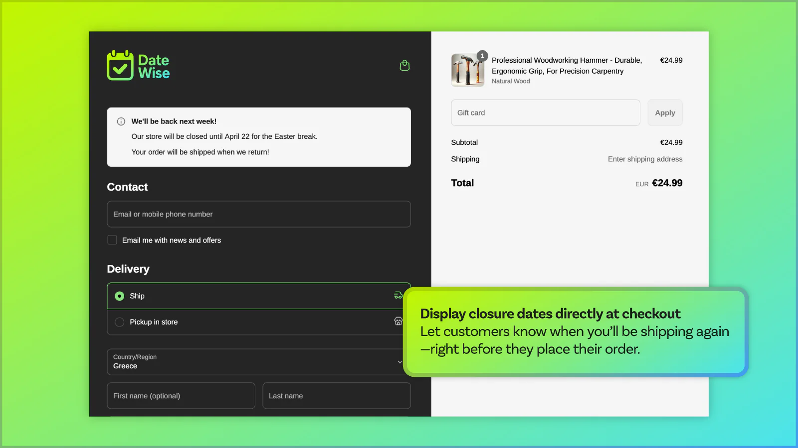 Meet DateWise: Scheduled Messaging for Shopify Stores