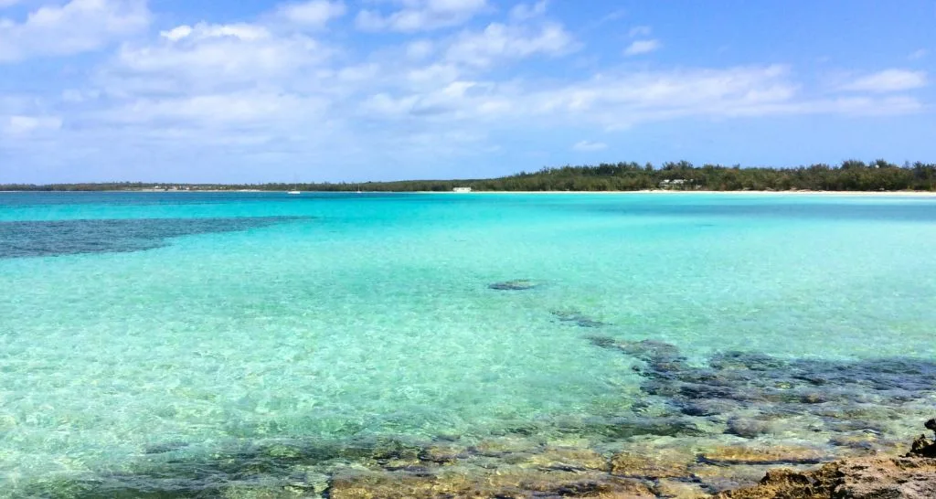 Quiet Tropical Beach in the Bahamas