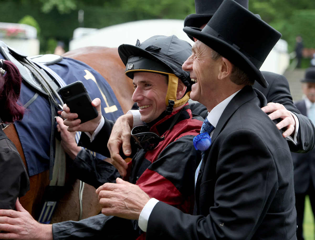  Ryan Moore and David Evans toast Royal Ascot glory earlier this month (Photo: Dan Abraham / focusonracing.com)