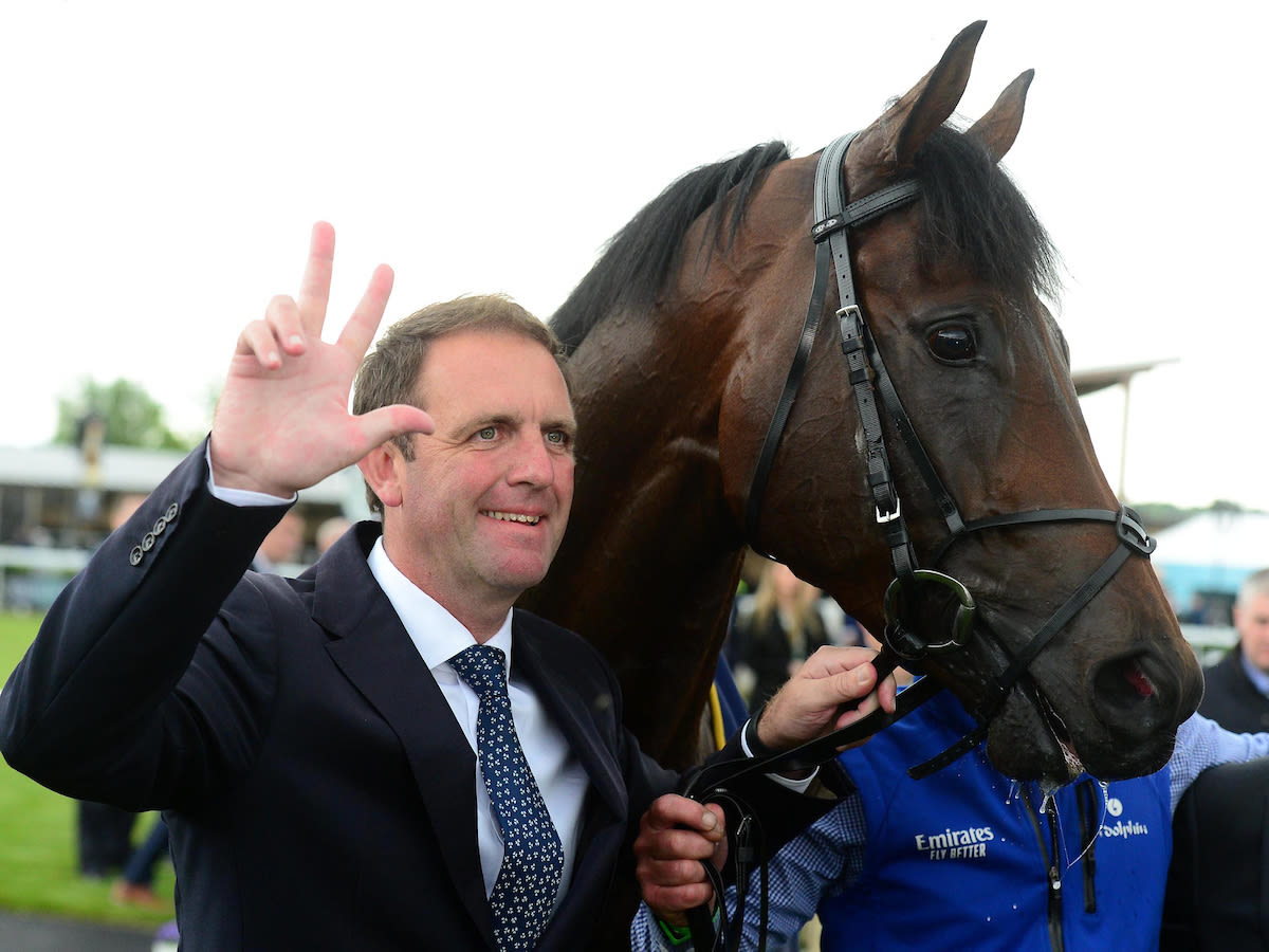  Charlie Appleby celebrates an historic third Guineas triumph with three different horses in the same season (Photo: Healy/Focusonracing)
