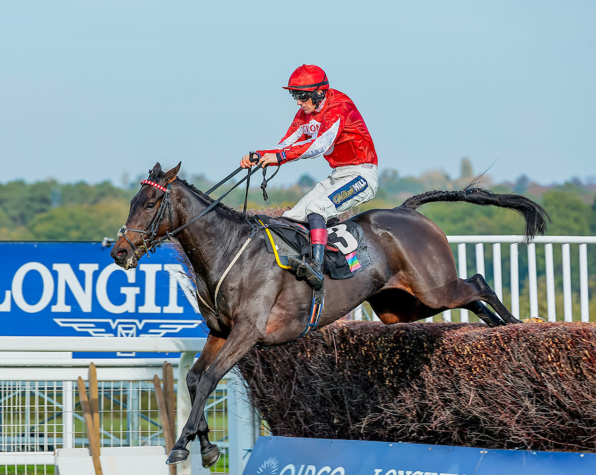 Gowel Road and Sam Twiston-Davies on their way to winning at Ascot (focusonracing.com)