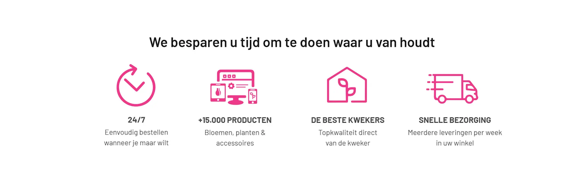 Roobos | Efficiënt bloemen inkopen met 24/7 service en snelle levering