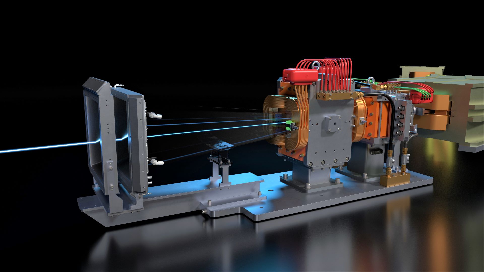 Nozzle Beamline on Black Background