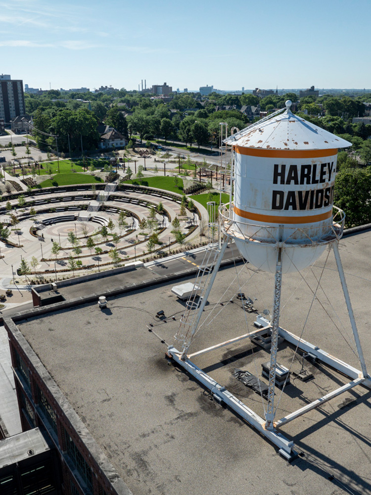 H-D juneau headquarters water tower
