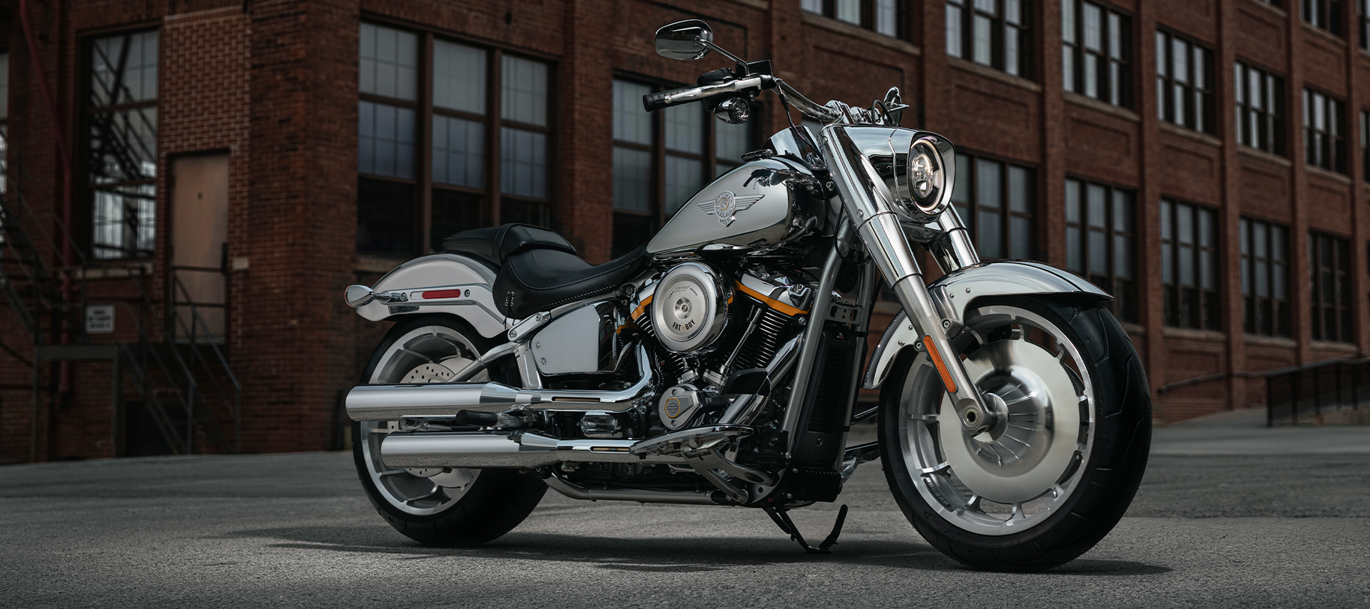 2025 Fat Boy Gray Ghost Motorcycle Beauty Shot