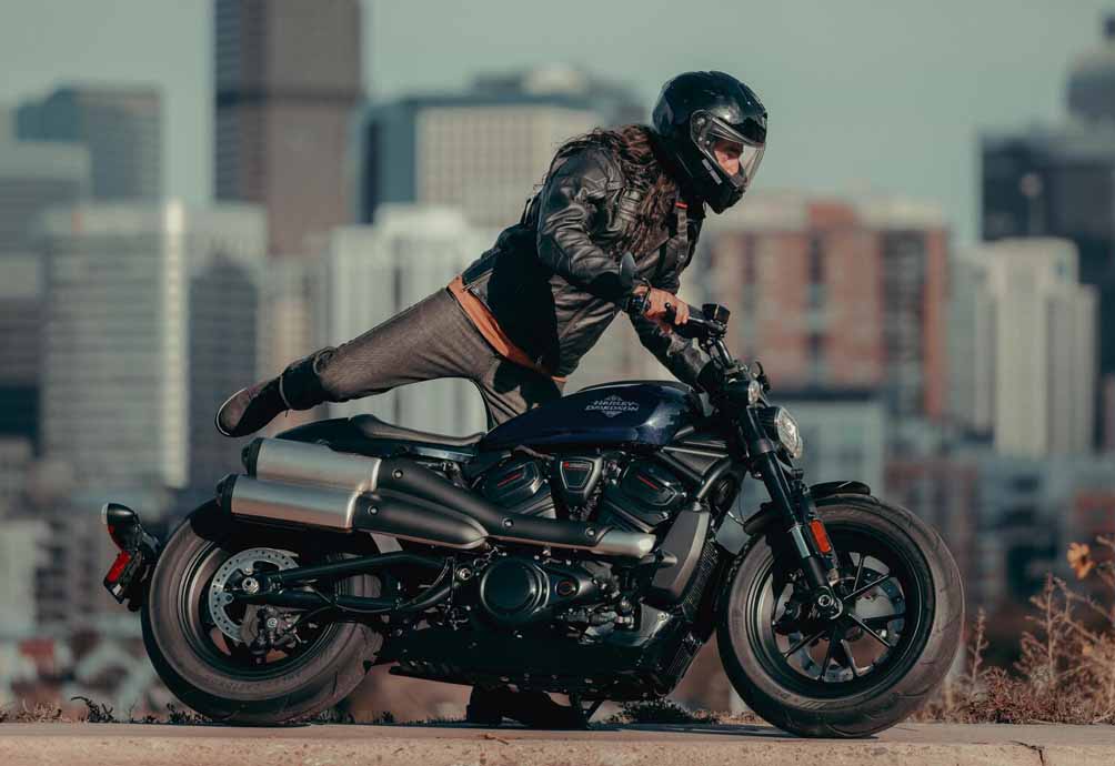 man getting on 2025 Sportster S