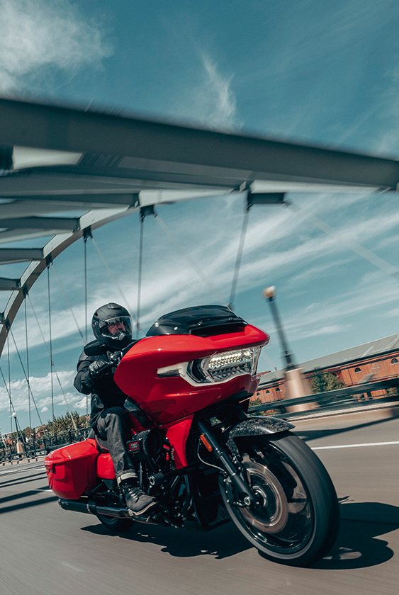 2025 CVO Road Glide ST Riding Shot