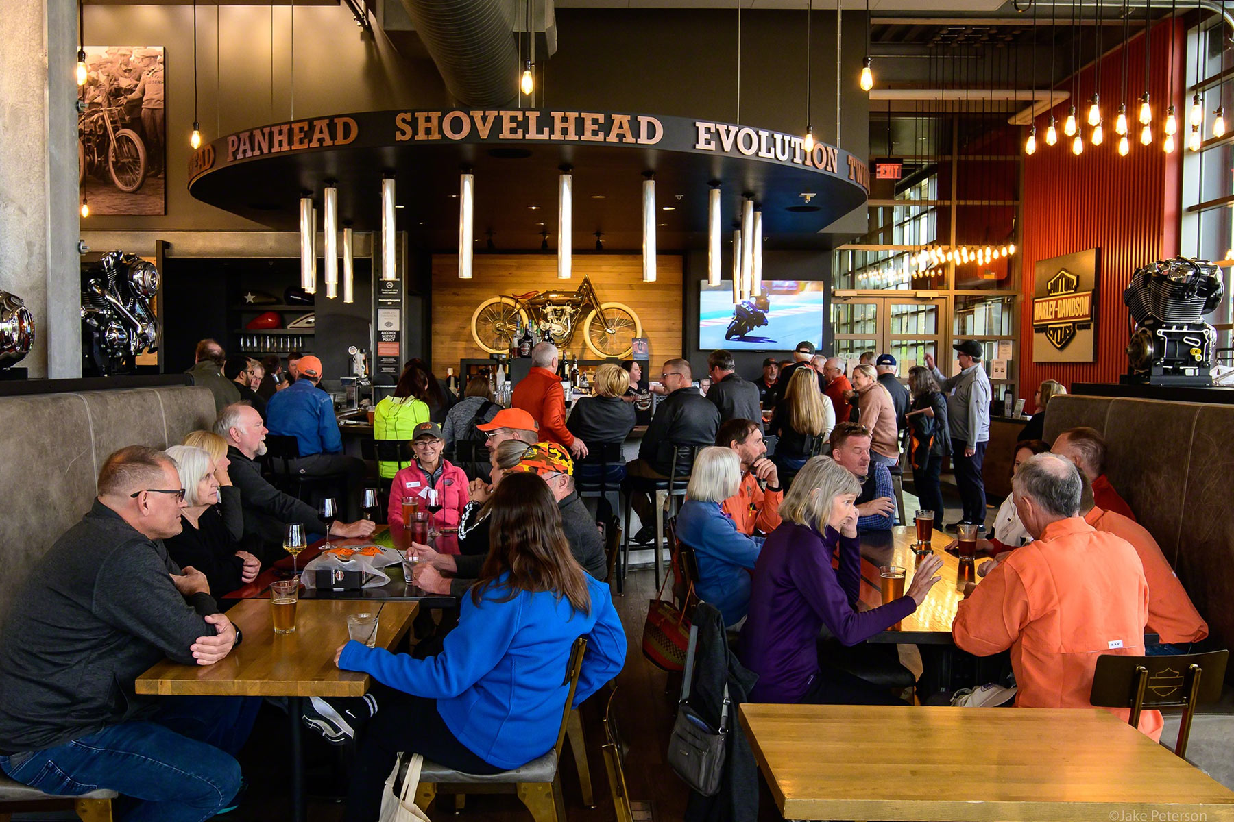 people sitting in a restaurant