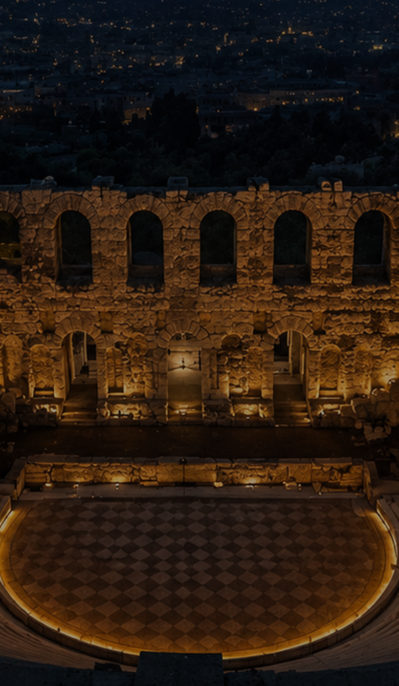 Odeon of Herodes Atticus at night